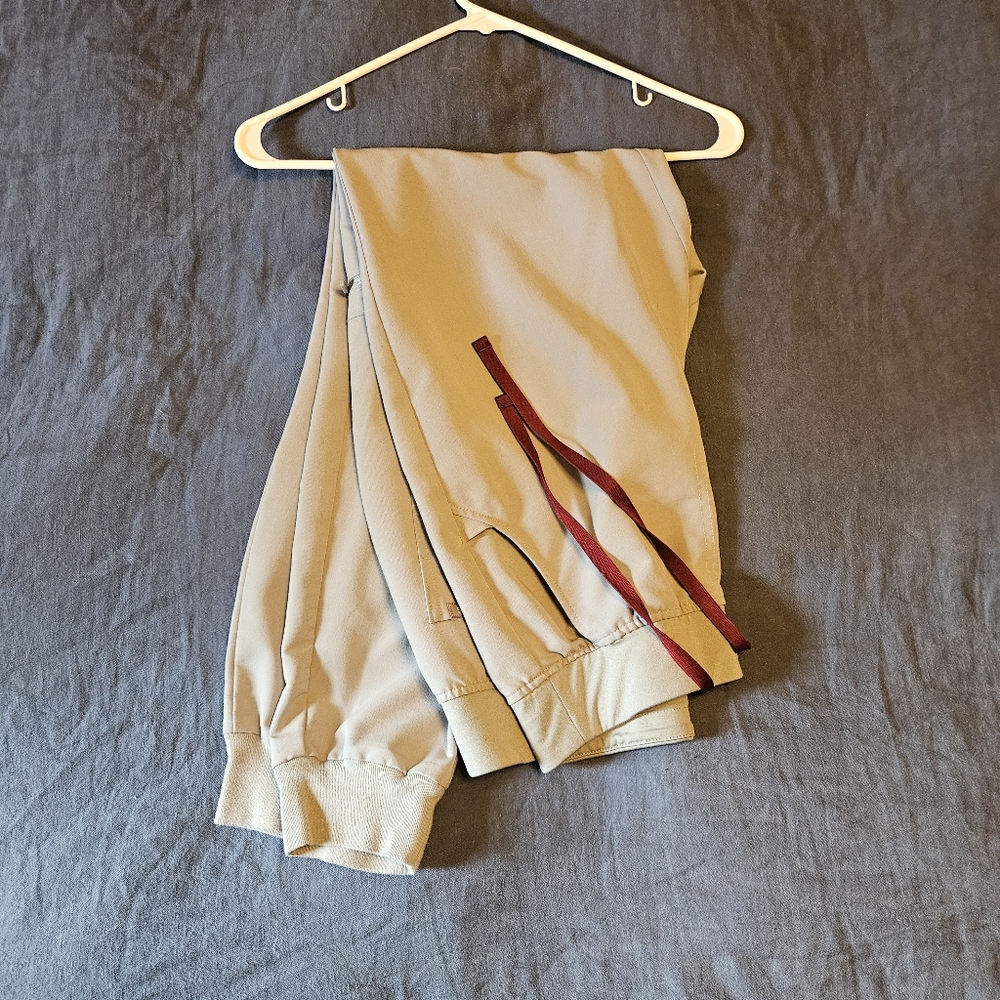 FIG Clothing High Waisted Zamora Jogger Scrub Pants in Cement